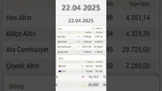 22 Nisan 2025 Altın ve D&ouml;viz Kurları: Rekor Fiyatlar! 💰📈 #altın #dolar #euro #gramaltin #borsa