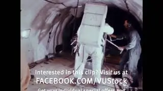 Apollo 11 training - Astronaut work at console in plane low weightlessness