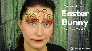Easter Bunny Face Paint | Quick Face Paint Tutorial | 2 Minute Face Paint