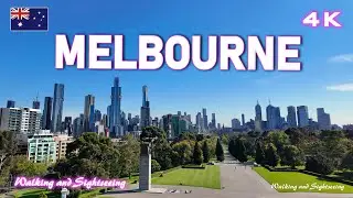 Melbourne 🇦🇺 Walk Tour🚶&zwj;♂️[4K] Victoria Barracks | Shrine of Remembrance | Best Panoramic City Views