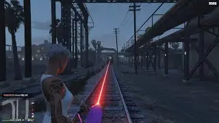 The lazer cannon can stop a freight train! GTA Online