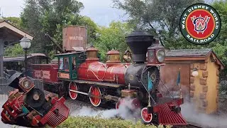 Railfanning the Walt Disney World Railroad with Engines #1 & #4 FT: Whistle Action