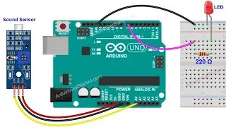 Sound sensor trigger LED with Arduino in Hindi | Circuit | Code | Arduino programming in Hindi