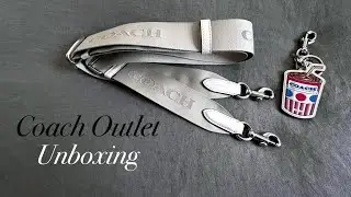 UNBOXING | COACH OUTLET Webbing Strap & Bag Charm