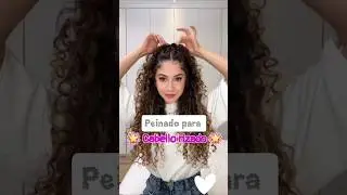 Peinado para cabello rizado, #curlyhair #peinadosfaciles #hairstyle #curlygirl #peinadosrapidos