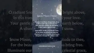 Snow Moon Prayer