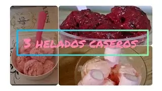 3 Helados Caseros Fáciles y Deliciosos 🍦🍧 Pantera Rosa,Cerezas y nubes