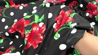 Big Z Fabric/Bellflower Polka Dot Print Poly Cotton Fabric