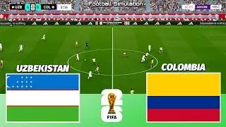 🔴 LIVE | Uzbekistan vs Colombia - FIFA World Cup 2026 | PES 21 Simulation