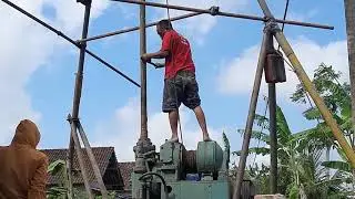 MENAMBAH KEDALAMAN SUMUR BOR  80 METER [ putaran ke dua di gunung panggungrejo blitar ]