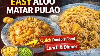 Quick & Tasty Aloo Matar Pulao🥔🍚 | One Pot comfort Veg Rice Meal🍲Budget Friendly Comfort meal🍴🍱