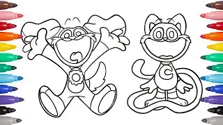 DogDay & CatNap Coloring Pages - Smiling Critters Poppy Playtime Coloring