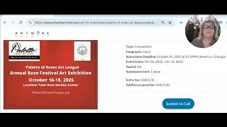 Entering Art Call from Palette of Roses Art League