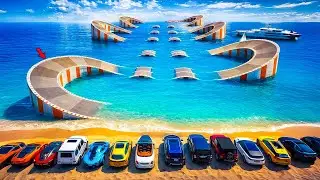 GTA 5: Indian Cars Vs Extreme Water Curve Ramp Jump | HINDI | GTA 5 Indian Cars