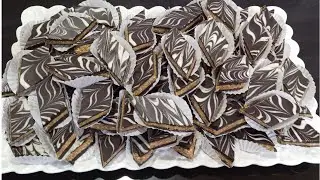 حلوة الزليجة او الرخامة بكاوكاو ناجحة 💯💯 كتجي خطيرة في المذاق😋( حلويات العيد )👍