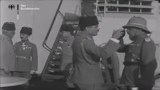 The Yavuz - Ex SMS Goeben - Kaiser visit (speed corrected)