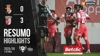 Resumo: Caldas 0-3 Braga (Ta&ccedil;a de Portugal 25/26)