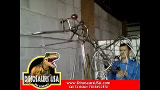 Walking With Dinosaurs Inspired Custom Dinosaur Costumes Skeleton Frame Head Movement Demo