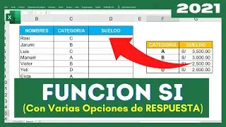 Función SI con Varias CONDICIONES y Varias OPCIONES de RESPUESTA Excel