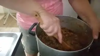 Fig jam made with figs picked at my mother's house.