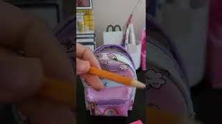 Mini school supplies backpack.