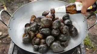 Delicious Fried Snail With Beer / Field Snail Cooking Beer Recipe