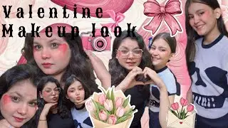 Sweetheart Valentine Makeup 💋 #viral #makeup #grwn #valentinesmakeup #valentines 
