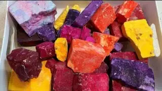 Vibrant Dyed Coloured Multi Gym Chalk Compilation @powdercrumblesasmr3604