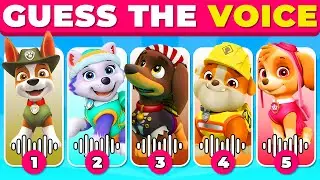 GUESS THE PAW PATROL Character😀❤️Chase👮Rubble💛Marshall🚒Skye💕Guess the Voice😍🎶Paw Patrol