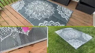 Yamaziot Waterproof Outdoor Rug 5x8 ft, Reversible Plastic Straw Rug Review