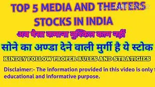 TOP 5 MEDIA AND THEATER sector stocks of Indian Stock Market