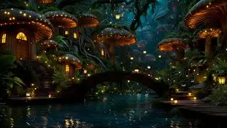 🌲✨ Enchanted Forest at Night | INSTANT SLEEP 😴 Fireflies, Gentle Water & Fairy Ambience