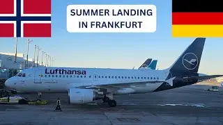 TRIP REPORT | AMAZING SUMMER LANDING IN FRANKFURT | LUFTHANSA | ECONOMY CLASS ON AN AIRBUS A319.