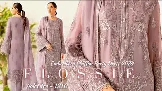 FLOSSIE - Violet Ice 1210💜 | Embroidery Chiffon Party Dress 2024✨ | New Fancy Dress | Ootd Fashion💯