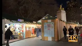 Columbus Circle Holiday Market in Manhattan, New York! Columbus Circle Holiday Market Walking Tour!