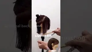 Layered bob step by step haircut #hairstyle #shortvideo