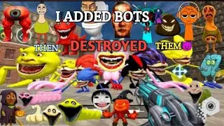 I Added Bots in Nextbots Playground Mod😎... Then DESTROYED Them😈