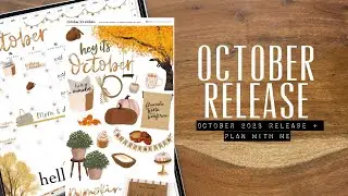 🤩 October Release GORGEOUS fall stickers!! October 2023 Plan with me! 🤩