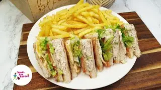 Pakistani Street Food Style Chicken Club Sandwiches | Ramadan Recipes | Chicken Club Sandwiches |