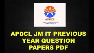 Download APDCL JM IT Previous Year Question Papers PDF
