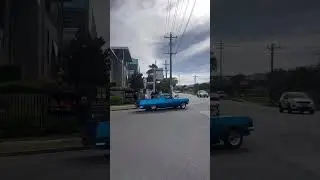 Blown HK Ute on boost 💥 burnout on the move with a Torana behind
