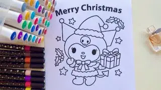 Cute Kuromi Christmas Coloring | Relaxing Holiday Art for a Happy New Year