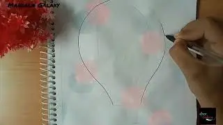 easy hot air balloon drawing || Mandala Galaxy