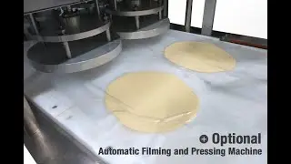 Paratha Flacky flatbread production line dough Bun Flattening and Film Wraping Machine factory sale