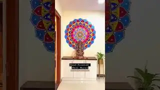 #shorts #short Hand Painted Wall Mural| Mandala Mural Painting|Wall Mural| Mural Art| Home Decor