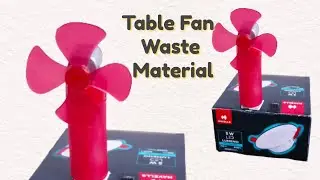 Make Mini Table Fan with waste material, DC Motor at Home - DIY Crafts