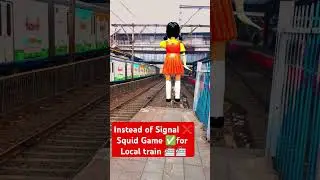 Squid Game for local trains😱😱😱 #shorts #viralvideo #train #dadar