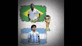 PELE VS MARADONA #football #trophy #shorts #goat