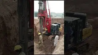 Drilling of pile #viral #pilingmachine #automobile  #construction #civilengineering #piling