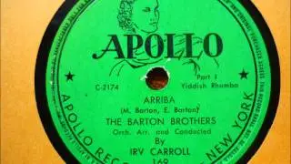 The Barton Brothers - Arriba - Part 1 (Yiddish-American Rhumba) 78 rpm